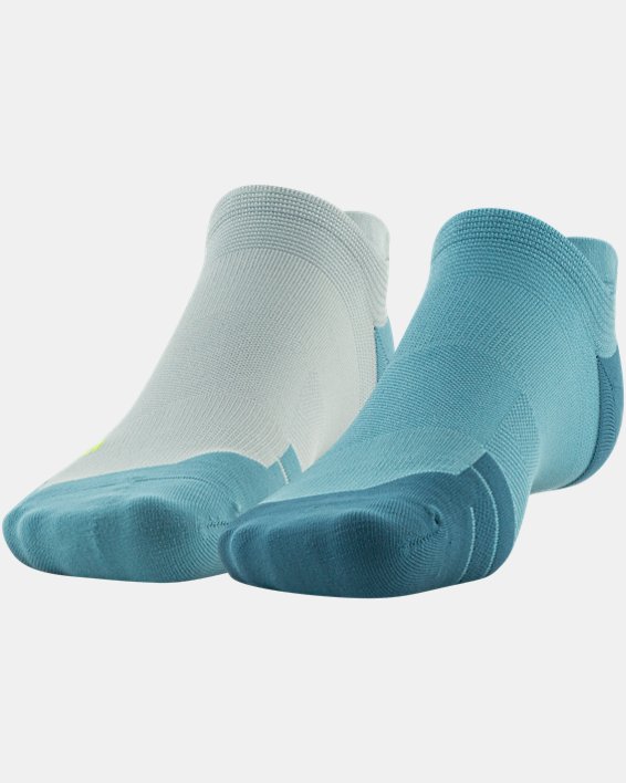 Unisex UA Iso-Chill ArmourDry™ Golf 2-Pack No Show Tab Socks, Blue, pdpMainDesktop image number 0